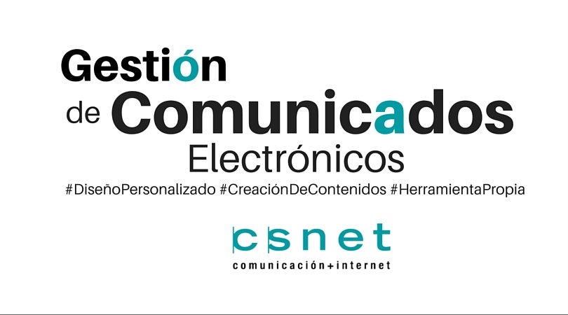 wwwcsnet's tweet photo. En #CSnet contamos con una herramienta propia que nos permite personalizar al 100% tus #ComunicadosElectrónicos y #Newsletters. https://t.co/kkK0TNoN0s
