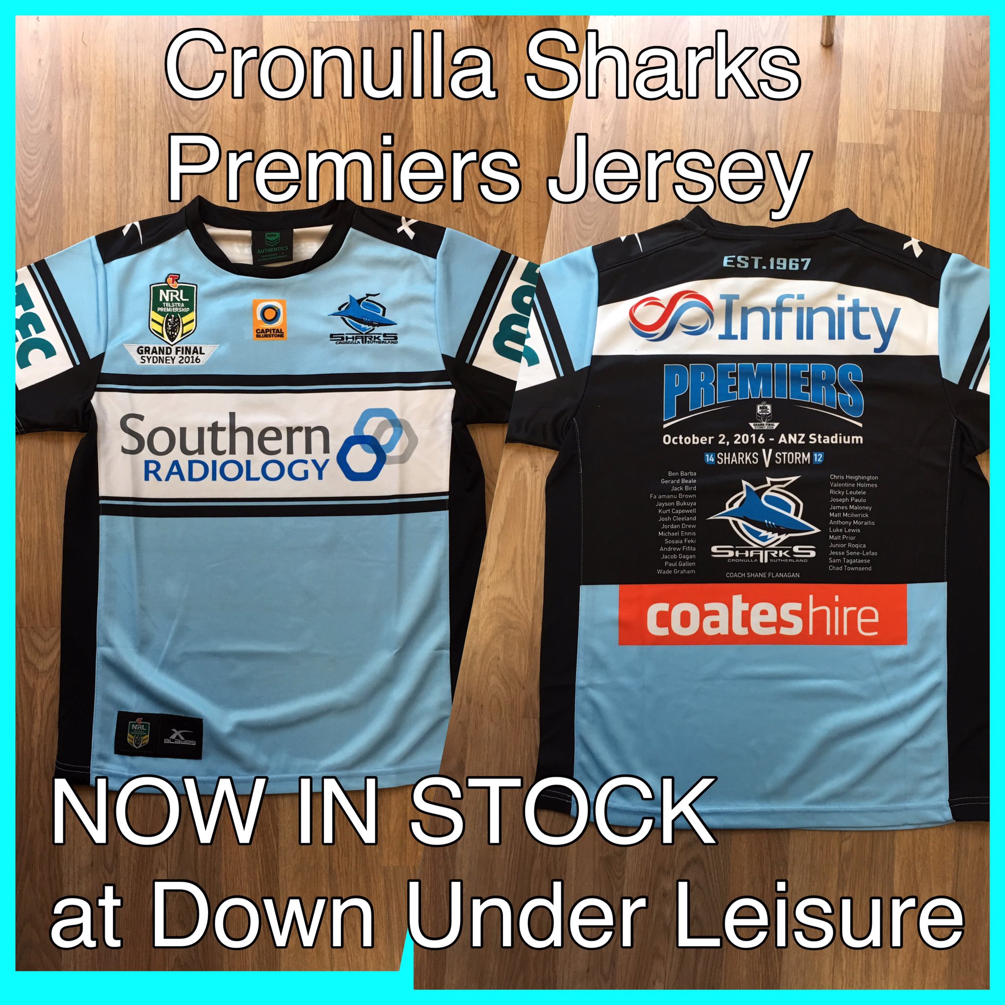 cronulla sharks 2016 jersey