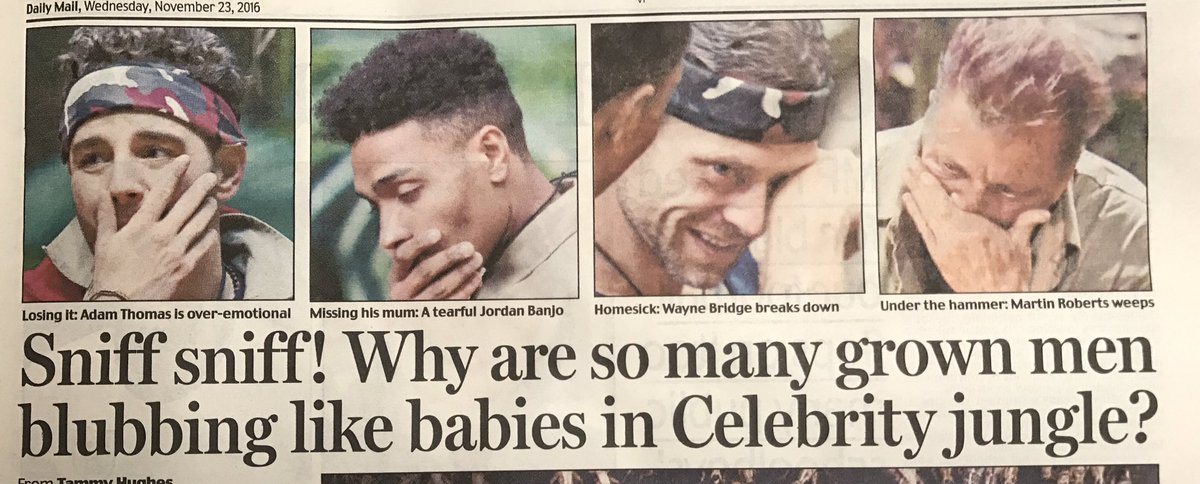 Men: we love it when you cry... then ridicule you when you do