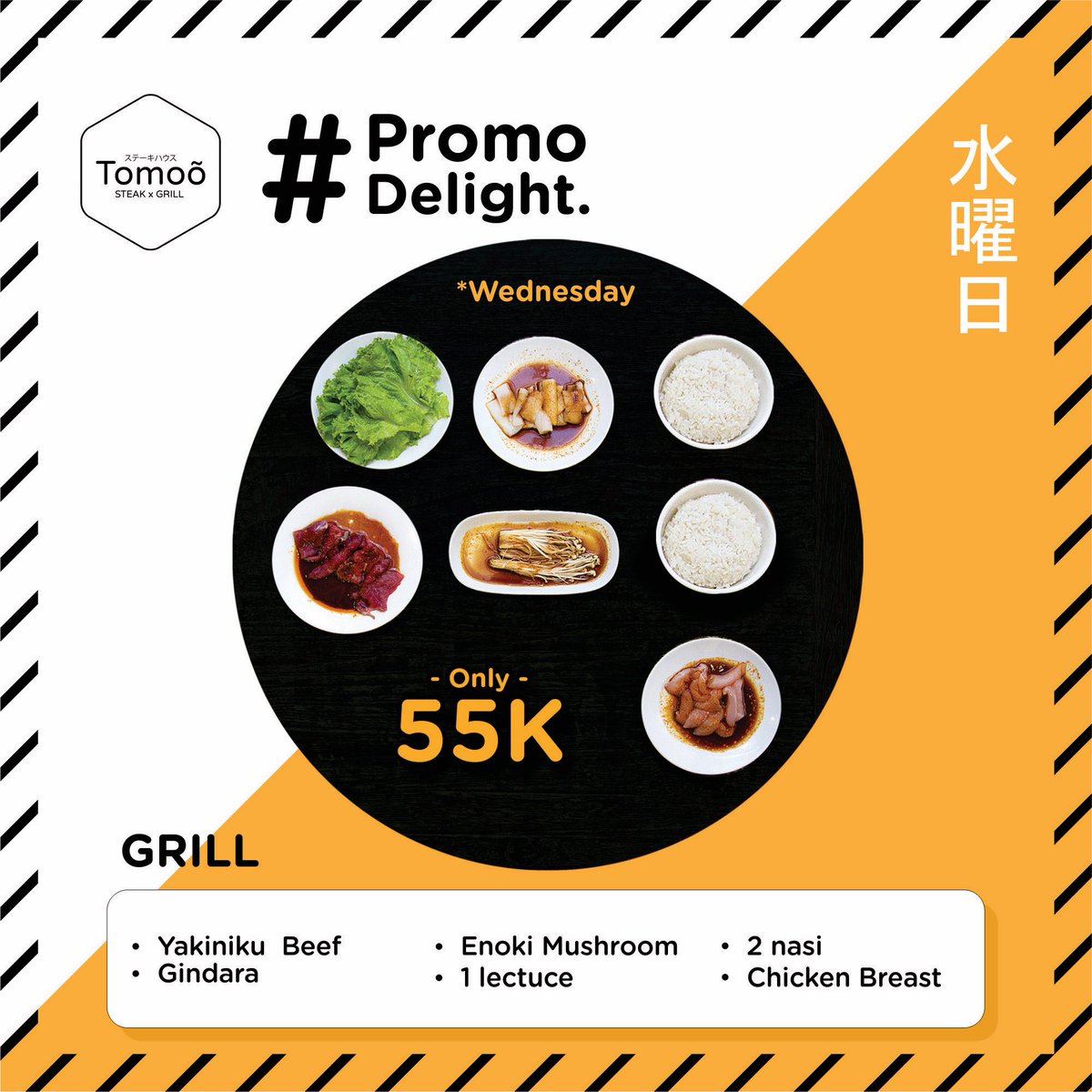 TomooSteak's tweet photo. Hai Tomodachi ~

Hari Rabu kita ada promi Grill nih. Langsung ke Tomoo buat ngegrill rame-rame bareng temen kalian~ https://t.co/4orY8jbbKG