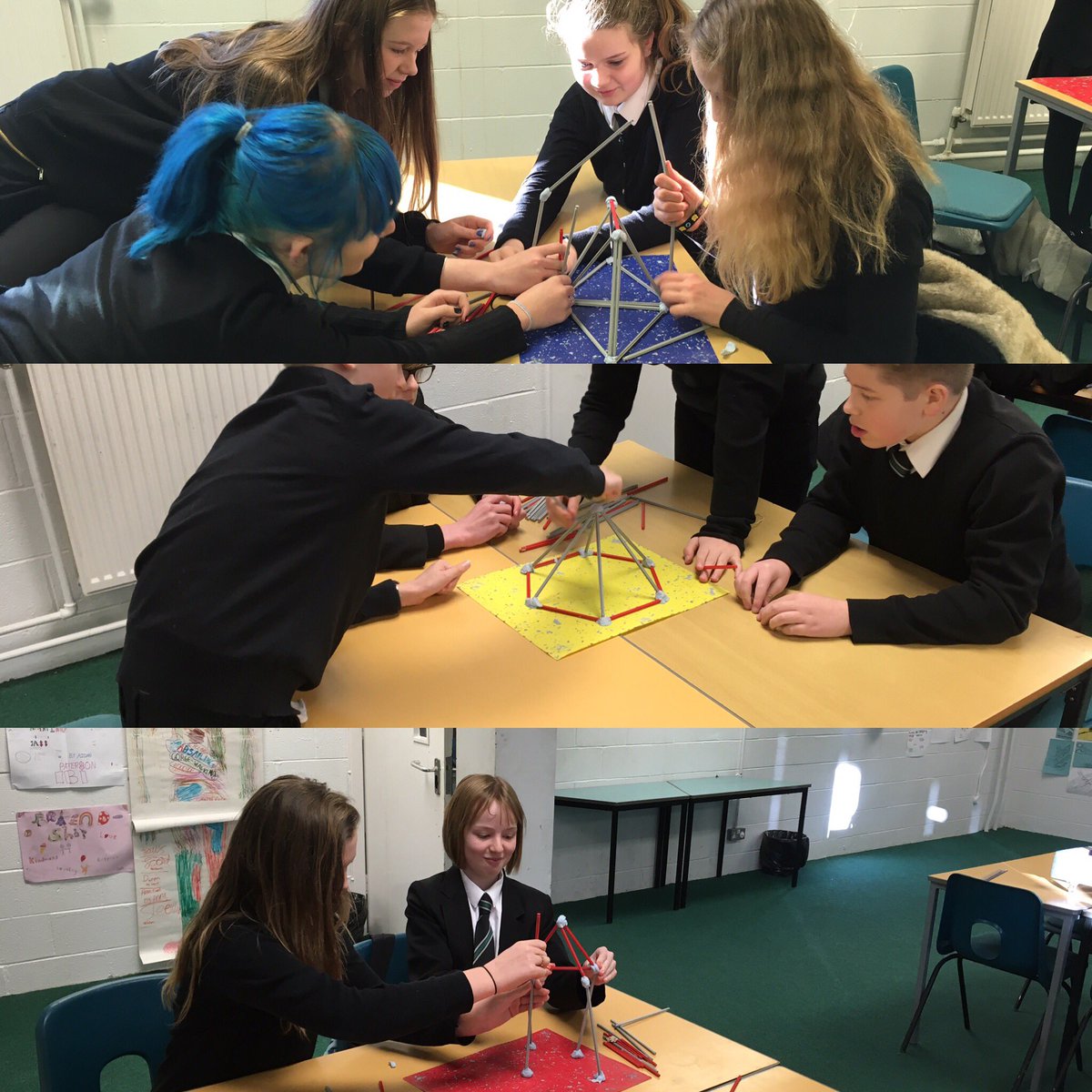 BalSoc_Sub's tweet photo. @GeoBus_StA visiting S2 today. Here are some pupils building earthquake proof building! #balearning https://t.co/Dkpt67AOkY