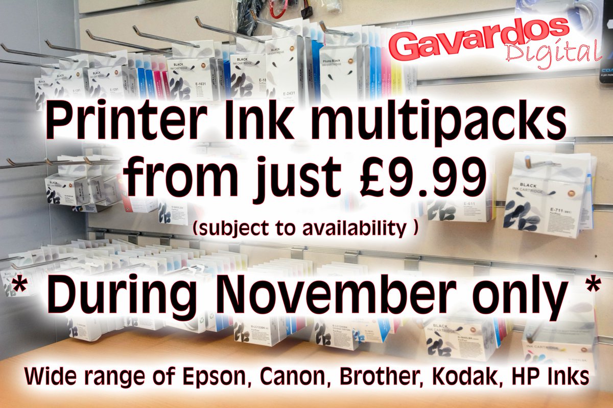 gavardosdigital's tweet image. Visit our Skegness computer shop for all your computing needs, November special offer inks from just £9.99. #cheapink #skegnesscomputershop