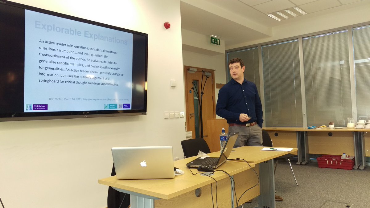 CASSCSResearch's tweet photo. Research technologist @davkell discusses #explorableexplanation in data visualisation #presentingresearch #data #research #infographics https://t.co/oBHRmXHNwv