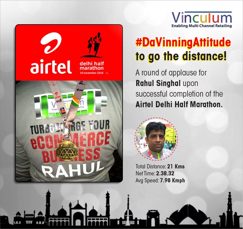 Vin_Omnichannel's tweet photo. Congratulations Vinner. #DaVinningAttitude to go the distance! @runadhm #ADHM #Vinculum #ADHM2016 https://t.co/irhZvceBKc