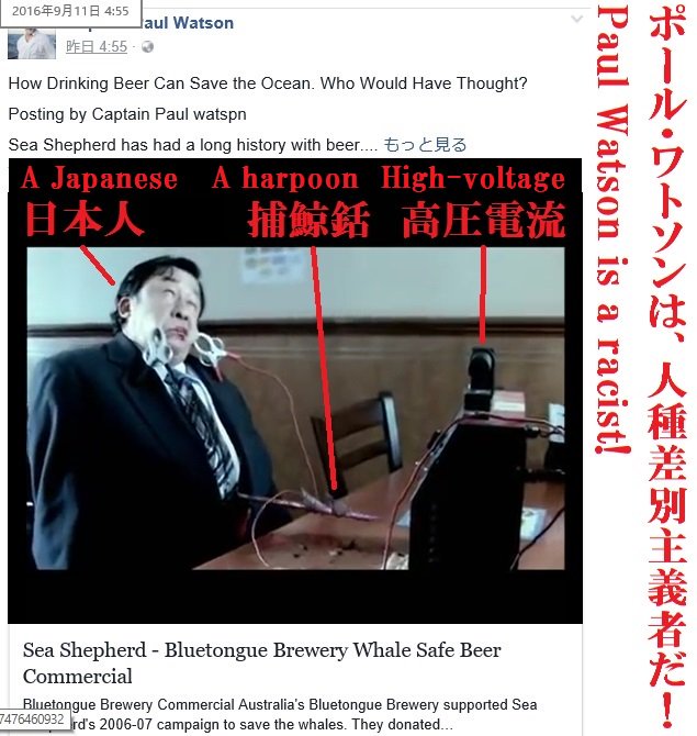 過激な反捕鯨団体シーシェパードやその支持者が白人に偏るわけ 人種差別性があり有色人にウケが悪いため 消費者運動 鯨類に感謝 Thanks Cetacea くじらの消費者運動