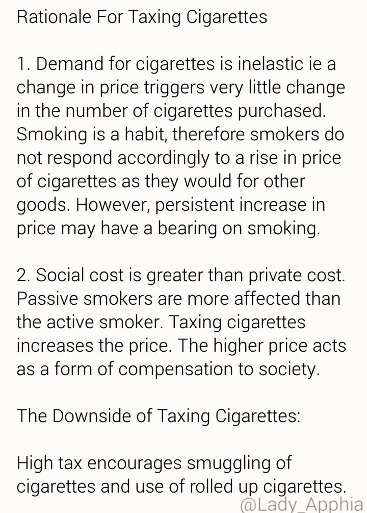 InotaCheta's tweet image. Taxing cigarettes. The game where quitters are winners.
#EconomicsForDummies 
#Part 6