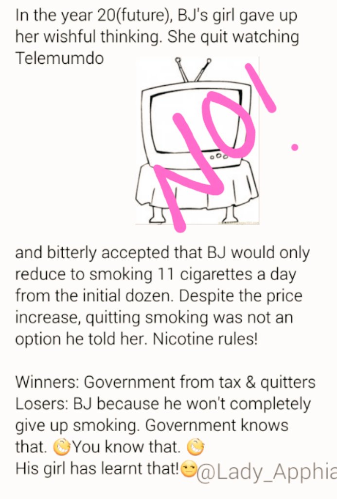 InotaCheta's tweet image. Taxing cigarettes. The game where quitters are winners.
#EconomicsForDummies 
#Part 6