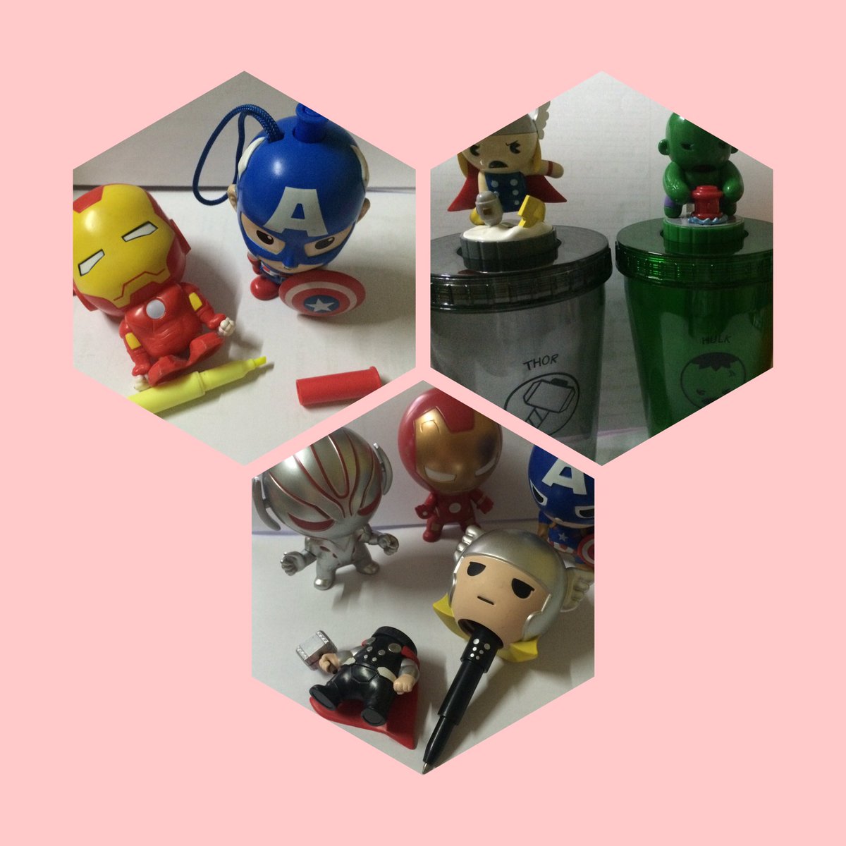 projectdaniel1's tweet image. for all those marvel fans out there!! highlighters, tumblers, and ballpens. dm for more info!!