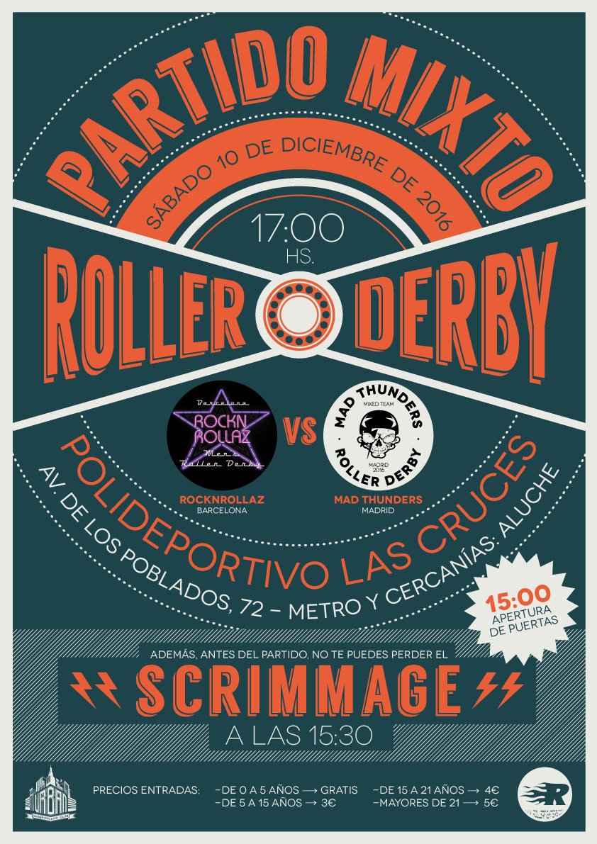 BlackThundersRD's tweet photo. ¡Por fin lo podemos anunciar! ¡El sábado 10 de diciembre a las 17:00h tenemos el 1er partido mixto de roller derby de la capital! https://t.co/SQWfFqHTXX