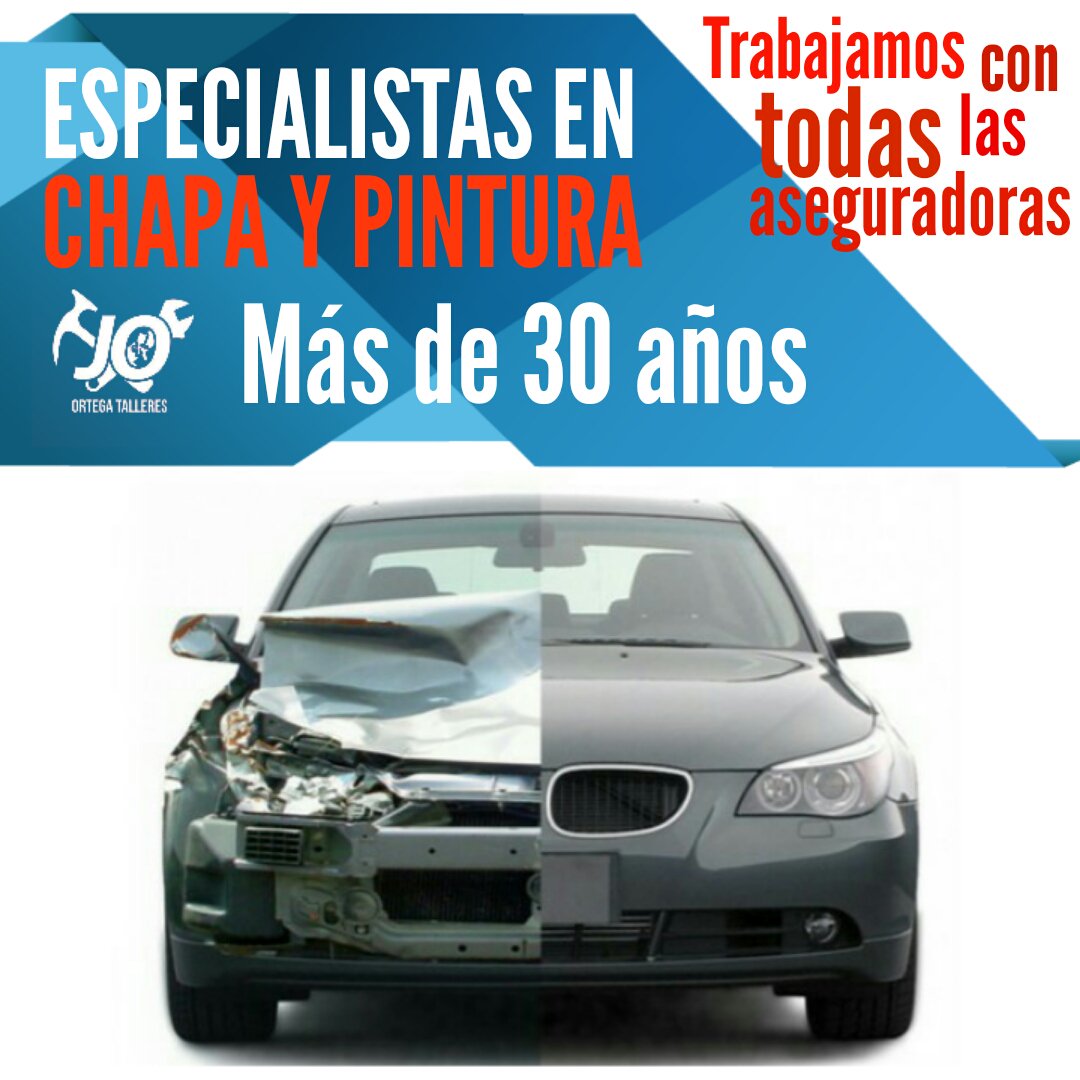 Ortega_Talleres's tweet photo. Especialistas en chapa y pintura con más de 30 años de experiencia. Trabajamos con todas las #aseguradoras #MiercolesCreativo #blackfriday https://t.co/uezTKZXlno