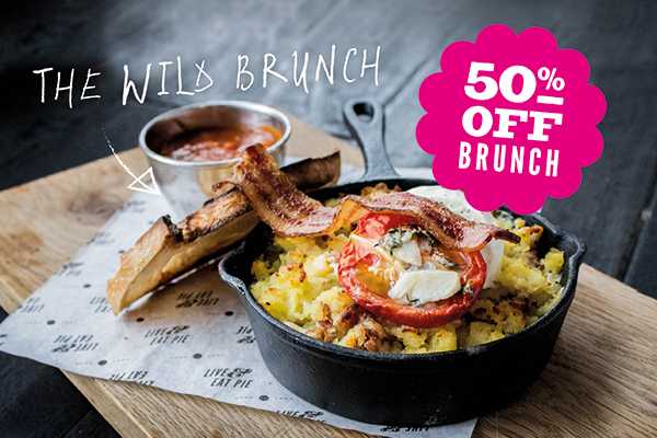 pieminister's tweet photo. Fuel up before #Bristol #xmas shopping with 50% off our weekend #brunch menu. Just order before 12 noon #bangingbrunch https://t.co/cAeVR35gug