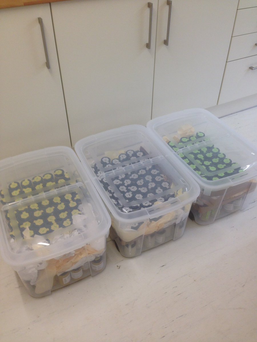 Honey Glaze jars labelled and packed ready to go. See you at Lincoln Food and Craft Fair this weekend.