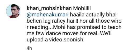 MohenaSinghWeb's tweet photo. Can't wait for their dance video😘😍 #NewBonding #Friends #Momo #Mohmo @SinghMohena #keerti @momo_mohsin #kartik 😍 @StarPlus #yrkkh https://t.co/Bry2jcuMIZ