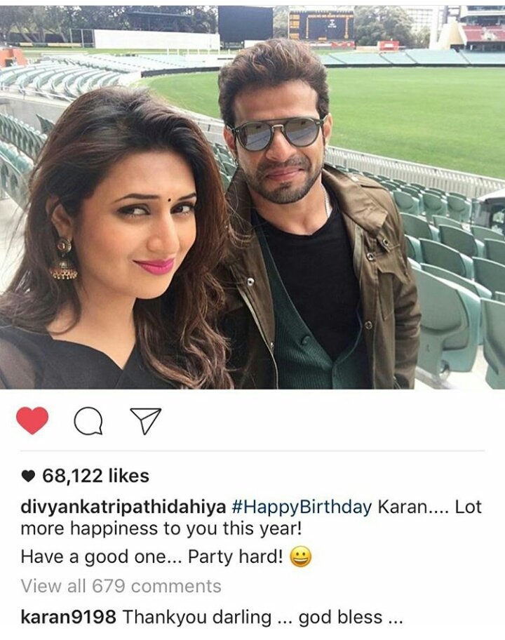 #DIVAN Moment💃💃💃💃💃💃💃💃💃
Divyanka wished him &amp; he replied with #Darling"
#DEDWAAAAA"
MAAR HI DALOGE💘💘
<a href="/TheKaranPatel/">Karan Patel</a> <a href="/Divyanka_T/">Divyanka T Dahiya</a> 
CR-Insta