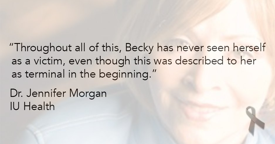 ReadBeyondWords's tweet image. Dr. Morgan of @IU_Health was one of Becky Schenck’s amazing doctors. Thank you to all oncologists helping #braincaner patients.