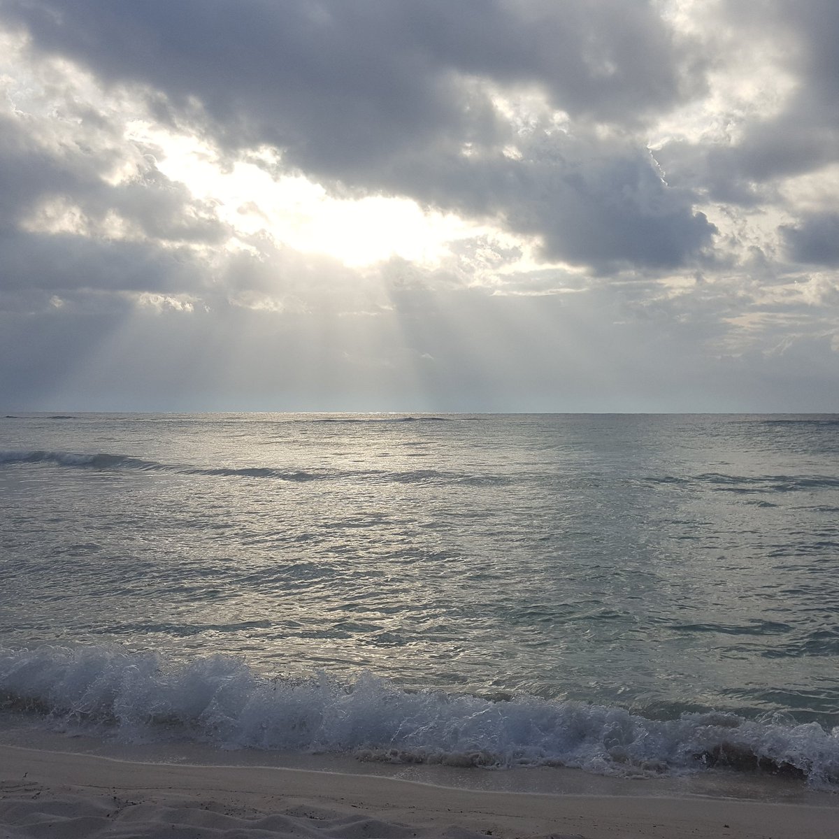 gentrybronson's tweet photo. Buenas dias, gente. Shafts of sun greet me on the beach this slightly chilling morn. #MayanJedi #MayanSun https://t.co/Q6CprcHC39