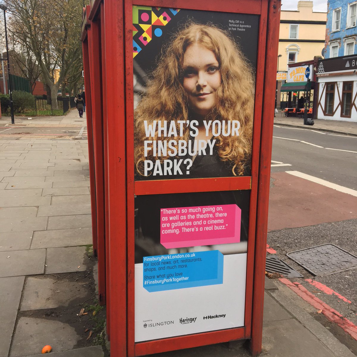 ParkTheatre's tweet image. Spotted our last #technicalapprentice Molly on a #FinsburyPark phone box! #FinsburyParkTogether #WhatsYourFinsburyPark