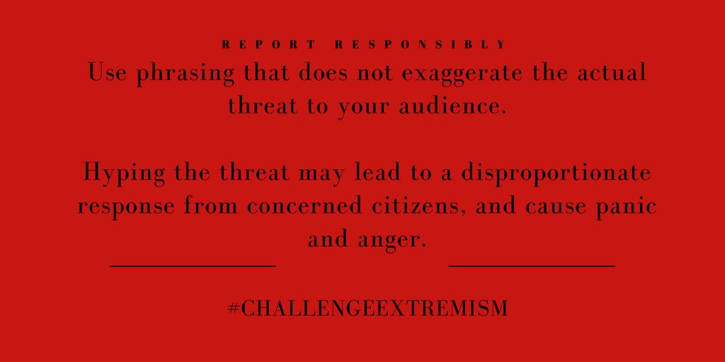 ResponsibleNews's tweet photo. One way to practice responsible journalism: don't hype the threat. https://t.co/X6EZG5nlAD