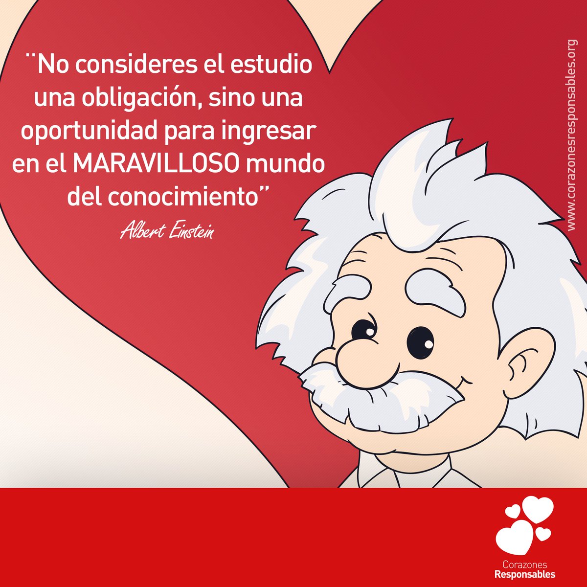 fccorazones's tweet photo. ¡Un sabio consejo de #AlbertEinstein para todos los #CorazonesResponsables! https://t.co/wOxpQ5ZGHd