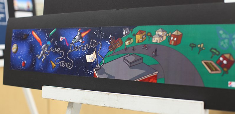 millikinminute's tweet photo. #Millikin visual media students create window artwork for Dennis Lab School Library https://t.co/lToohzoUJg https://t.co/5oGilxPmDA