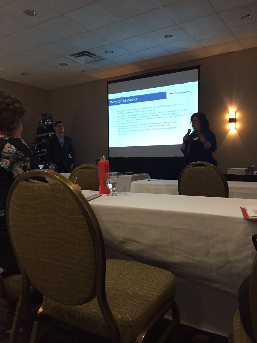 bburge_canada's tweet photo. Session on breaking down silos - the SEM challenge #semm2016 @Confederation https://t.co/zObDSJircf