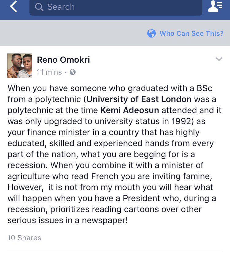 renoomokri's tweet photo. Read this to know why Nigeria is in recession! https://t.co/9D5ohdebCh