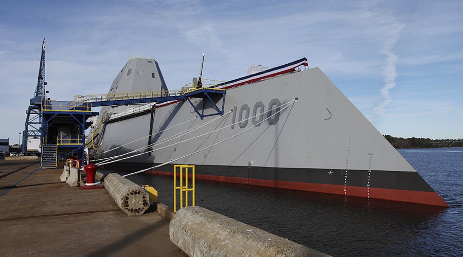 KNTV1's tweet photo. Not again! $4 Billion US Navy ‘stealth’ destroyer towed into port after another break down (VIDEO) https://t.co/n5ggEIwnWI https://t.co/c8JwhMlFFF