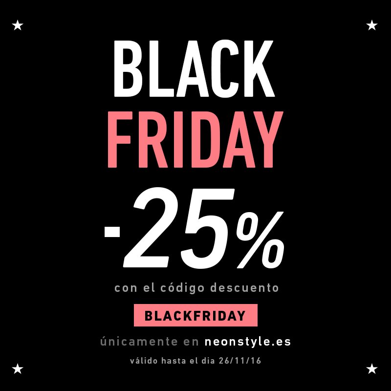 En #NEONstyle nos adelantamos al #BlackFriday y por eso ya lo tenéis disponible en nuestra web neonstyle.es Date prisa!