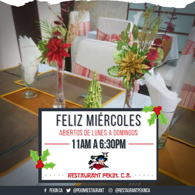 PekinRestaurant's tweet photo. #FelizMiércoles Te invitamos a que preguntes por nuestros servicios de alquiler de nuestros salones para tus fiestas https://t.co/7gKfYgh8Ra