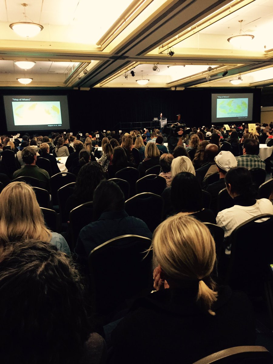 FundyAquarium's tweet photo. Dr Sarika Cullis-Suzuki delivers keynote to packed house inspiring young people into action. #engagement #marineconservation #ourocean2016 https://t.co/LKJiq2TuhD
