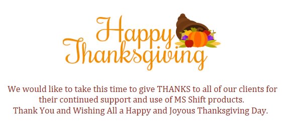 MS_Shift's tweet image. We would like to take this time to give THANKS to all of our clients for their continued support!

conta.cc/2fWlew1