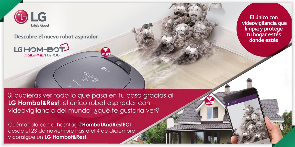 elcorteingles's tweet photo. ¡Participa en nuestro concurso y gana un @LG_ES #HombotAndRest! https://t.co/mBpRQ5LUJl #HombotAndRestECI https://t.co/8EvIXGffyP