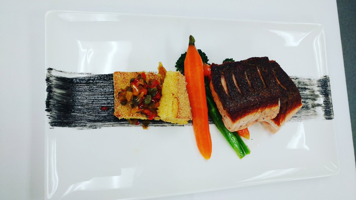 celena_danielle's tweet photo. A little Salmon dish we made at school yesterday! @KMAN_2016 #culinary #nscc #salmondish #foodporn #truecooks #deliciousfood https://t.co/XcbO9eNFGE