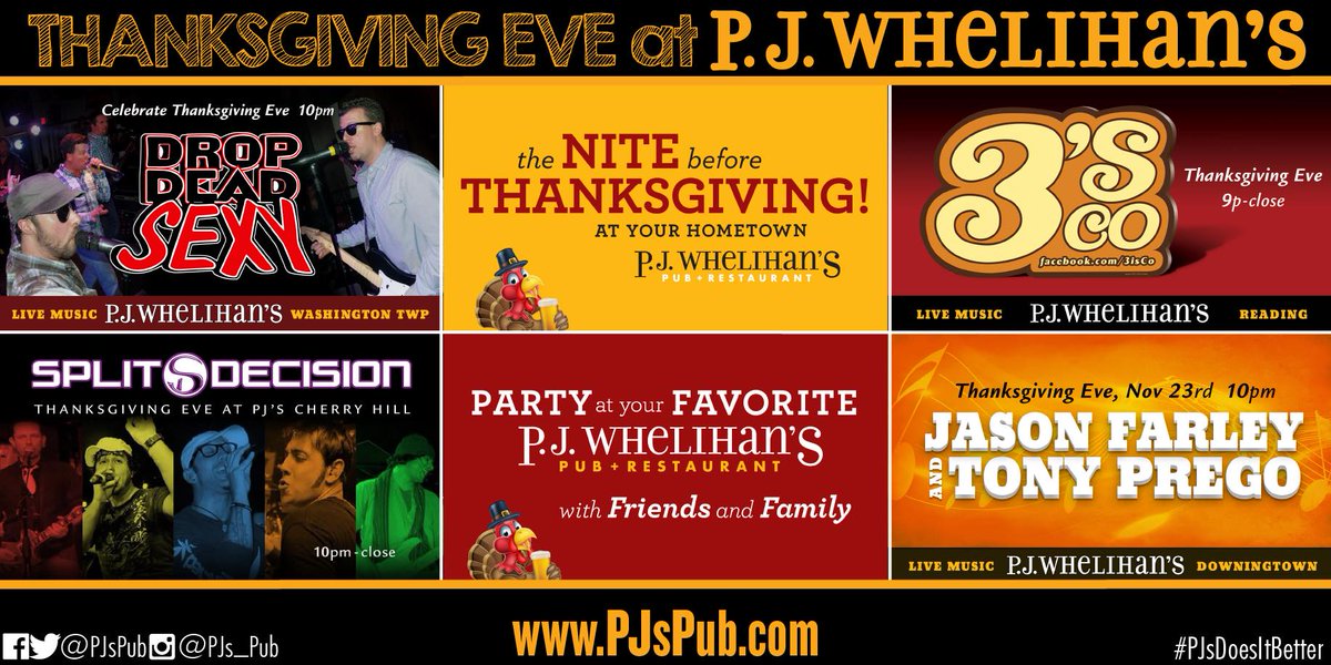 PJsPub's tweet photo. So much happening tonight @PJsPub #PJsDoesItBetter #LiveMusic @GotSexyBand @Get3sCo @splitdphilly @jfalcon69 https://t.co/jD8zdJDUSb