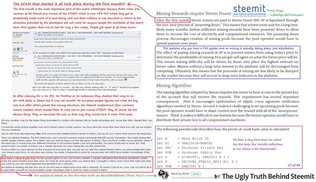 ToneVays's tweet photo. .@wmougayar, #Steemit is a straight up #scam no different than #onecoin or #paycoin, I will forever remind @coindesk as price heads to 0. https://t.co/rbNYjb7ONK