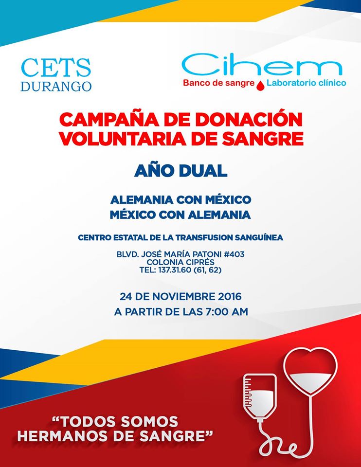 Lab_Cihem's tweet image. ES EL MOMENTO DE AYUDAR. #DONARSANGRE#HERMANOSDESANGRE #CETS #CIHEM #DURANGO