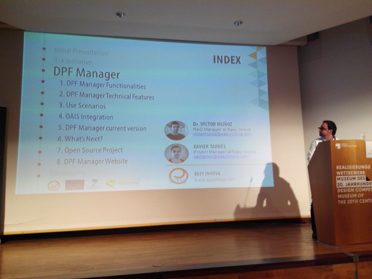 DPFManager's tweet photo. .@XaviTarresBonet has explained what is #DPFManager and its functionalities. ⬇️Download it now https://t.co/g152XmFmgR ! #preformaberlin2016 https://t.co/Zavu8BzQsE