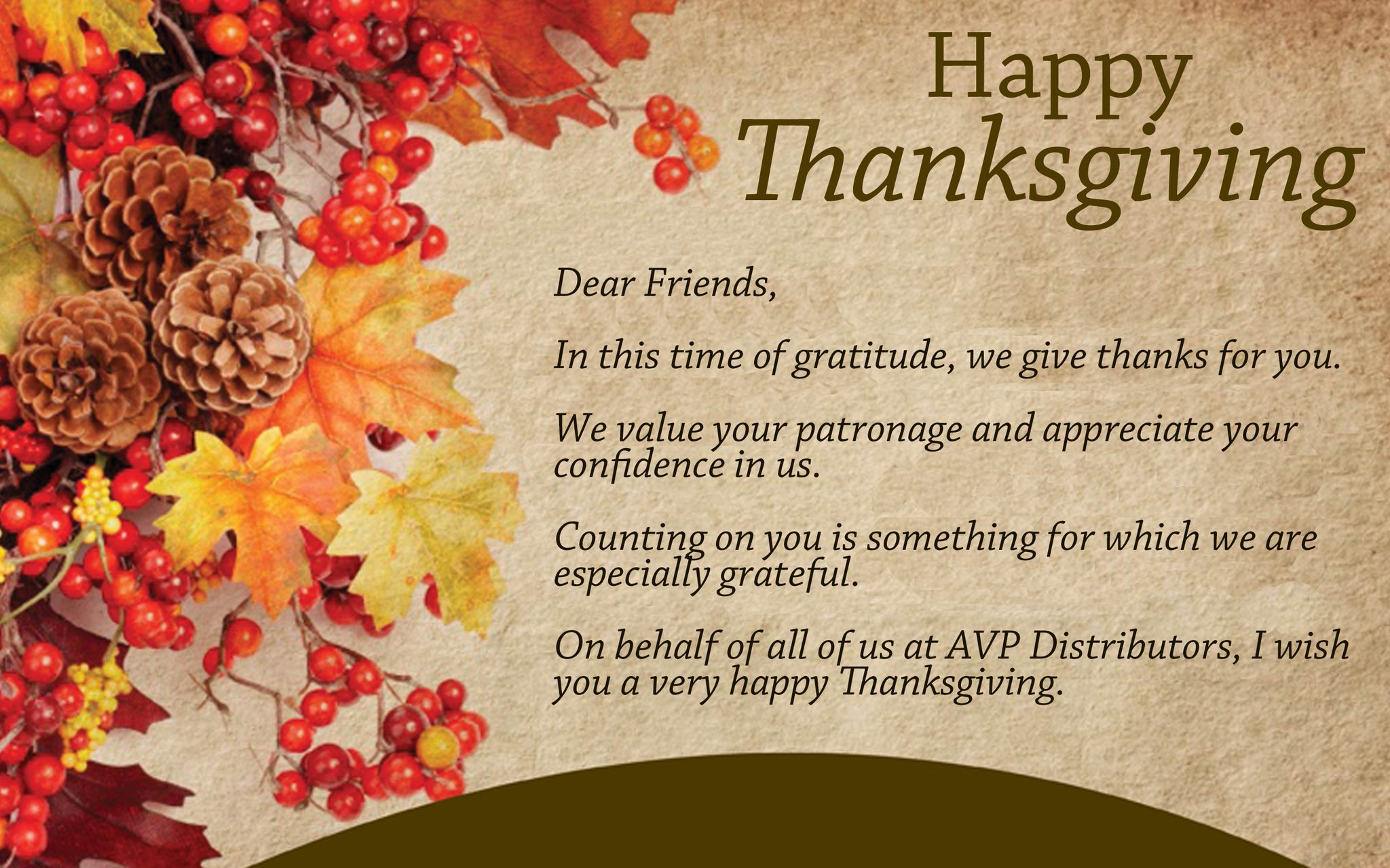 Avp Distributors On Twitter Happy Thanksgiving From Your Friends At Avp Distributors