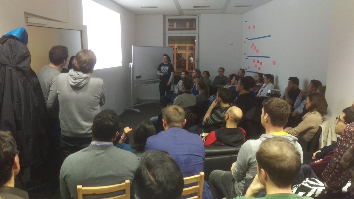 collectAI's tweet photo. That was a big success! We hosted the #data #meetup #HH yesterday with 70 people. Thx to @jorgedch @ekonomac @FUKAIdesign etc. #fintech #AI https://t.co/CzojvtKk88