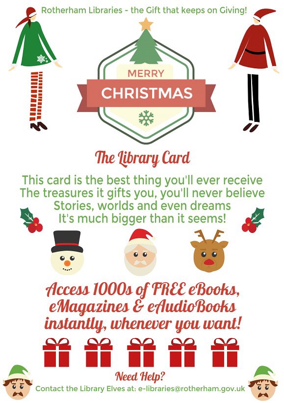 RothLibraries's tweet photo. Give better cards this #Christmas 😊🎁☃ @UKSCL @readingagency #Libraries #rotherhamiswonderful https://t.co/8vo5RLpuON