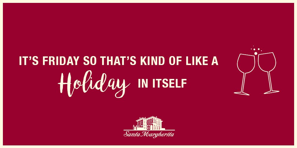 Fridays call for good times with good friends #SantaMargherita #TGIF #Friyay