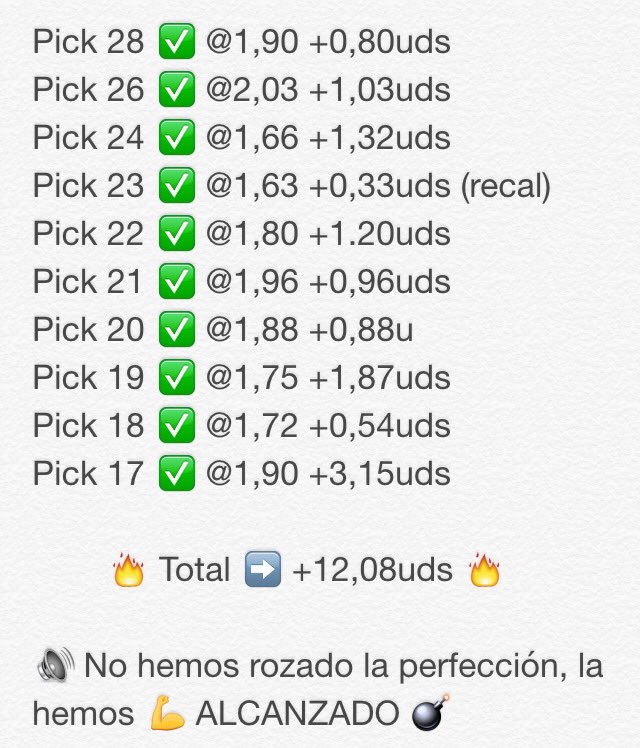 TipsterNavas's tweet photo. 💥 ÚLTIMOS 10 PICKS 📊

🔊 ¿Queréis los picks de mañana?

1⃣ 75 RT
2⃣ 440 canal

GRACIAS y a seguir 👉💰✅ https://t.co/PfbpXK0DO5
