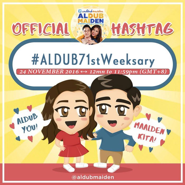 aldubmaiden's tweet photo. 🐥 #ALDUB71stWeeksary

It's been 71Weeks since the magic began.
And up to now—our phenomenon JUSTKEEPSROARINGALOUD 🥇💃 https://t.co/z9p6GUDYDN