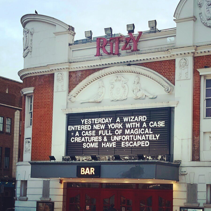 JBi_Digital's tweet image. Awesome #creativecopy from the Ritzy in Brixton #fantasticbeasts #creative  #cinema #movienight #Brixton #typography #agencylife #instagood