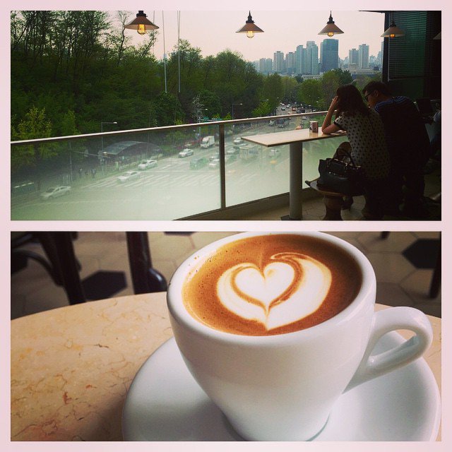 #cromulentcoffee with a view at @chansbros #latteart #coffee #Seoul #seoulfood cromulentcoffee.com/?id=ig495614166