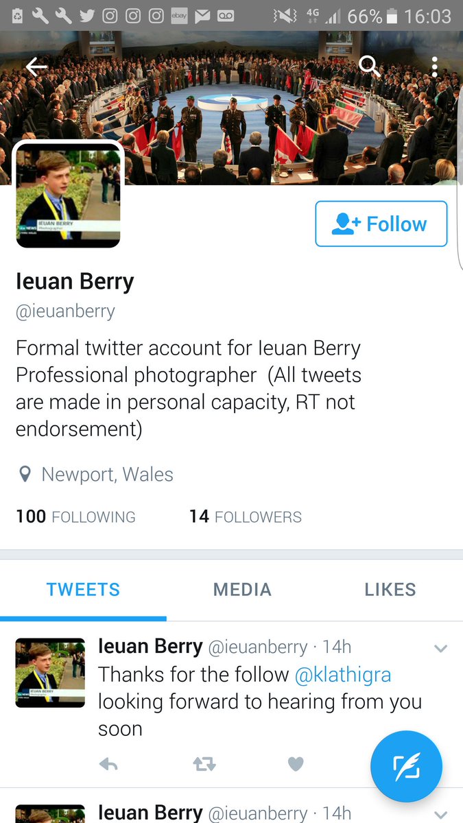 Please follow my professional twitter account <a href="/ieuanberry/">Ieuan Berry</a> and retweet this it would be appreciated