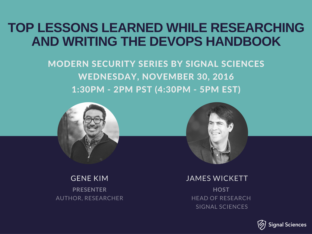 signalsciences's tweet photo. The next Modern Security Series event features @RealGeneKim Register here https://t.co/8aRzgWnRb1 #devops https://t.co/sPqFNDbztW