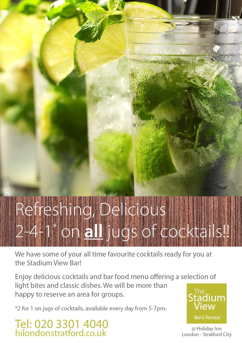 HIstratfordcity's tweet image. Join us in #stadiumbar  today #2for1 cocktails  . Come on over #HumpDayShout