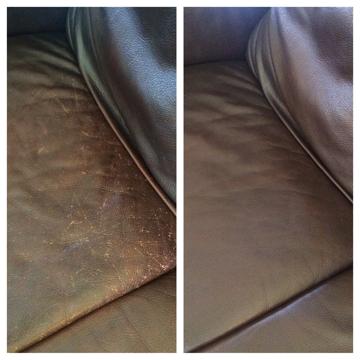 Chris Repp On Twitter Dog Scratched Leather Sofa Restored