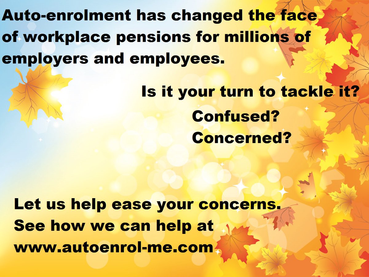 pensionsworld.co.uk/article/auto-e…

#autumnstatement #chancellorhammond #automaticenrolment
autoenrol-me.com